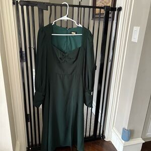 Alexia Admor Dark Green Long Sleeve Dress